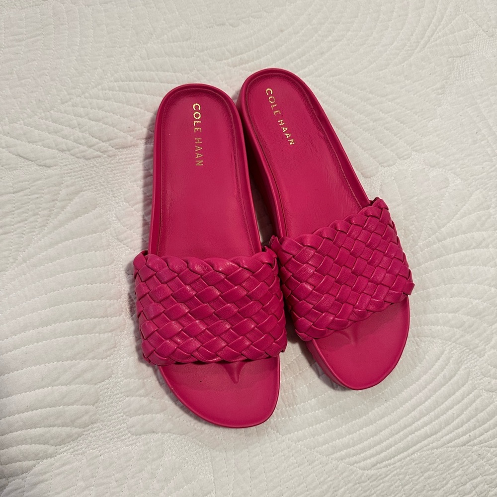 Cole Haan Hot pink slide sandals size 8